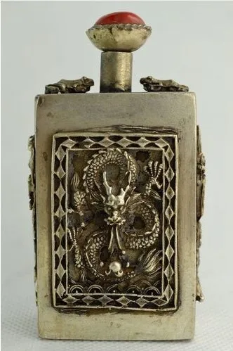 Exquisite DECOR OLD HANDWORK MIAO SILVER CARVE CRANE ELEPHANT INCENSE BURNER
