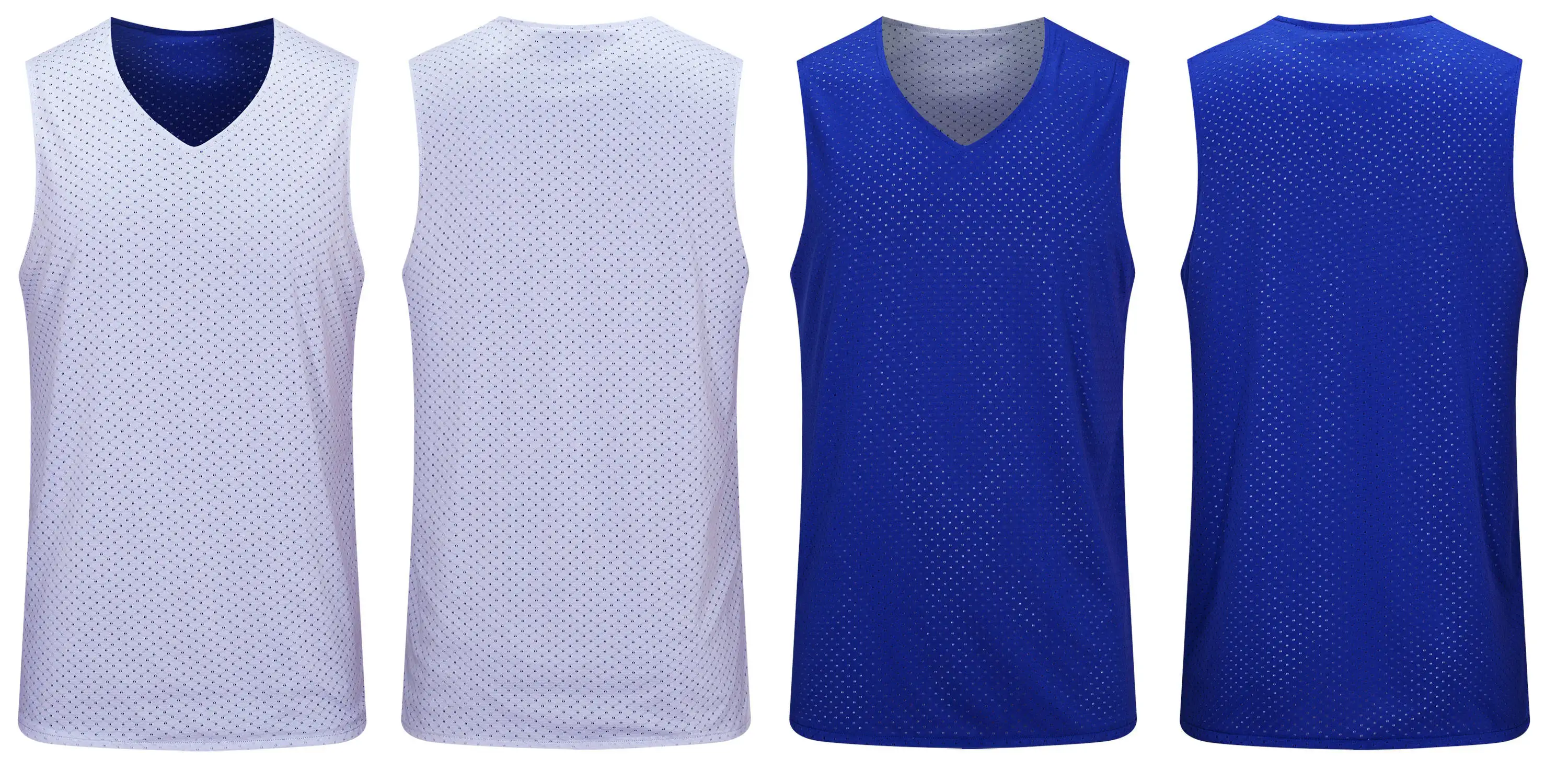 Двусторонний баскетбольный свитер для взрослых, спортивные жилеты, двухслойные дышащие ткани, простой дизайн, эластичные против морщин, крутые рубашки - Цвет: Dark blue