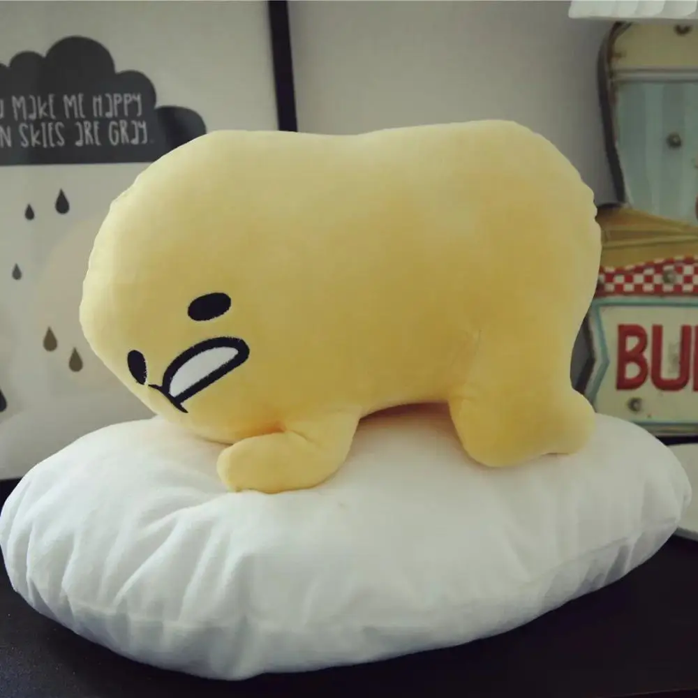 Gudetama ленивое яйцо jun плюшевые желтки игрушки мягкая подушка милая кукла для подруги детей Рождественский подарок - Цвет: B