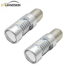 

2X 5W S25 BA15D 1142 led car lights AC/DC 10-30V Double contact Dual beam Canbus Auto Turn Signal Brake stop DRL Tail Lamp Red