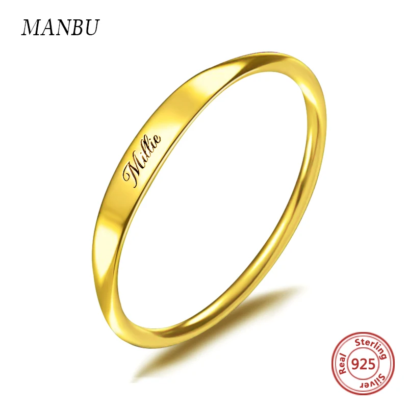 MANBU модные ювелирные изделия кольца из стерлингового серебра для женщин
