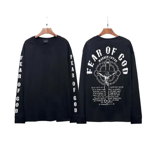 FEAR OF GOD Letter printing Cotton Long Sleeve Sweatshirt Hip Hop Style sweatshirt Free shipping 1913 1