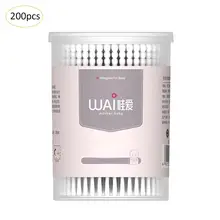 1 комплект/200 шт ватные палочки одноразовые сверхтонкие бумажный рулон с спиральной головкой ватные палочки для новорожденных