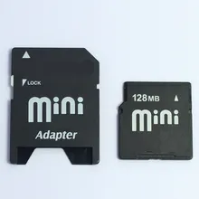 Pequena capacidade!! 32 mb 64 mb 128 mb 256 mb 512 mb minisd cartão de memória flash mini cartão sd com adaptador livre
