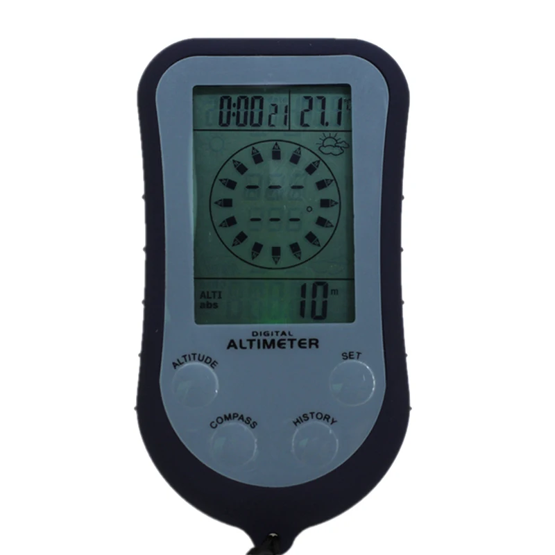 

Multifunction Digital Altimeter Compass Thermometer Weather Forecast Barometer Time Calendar Clock LCD Backlight Hiking Tools