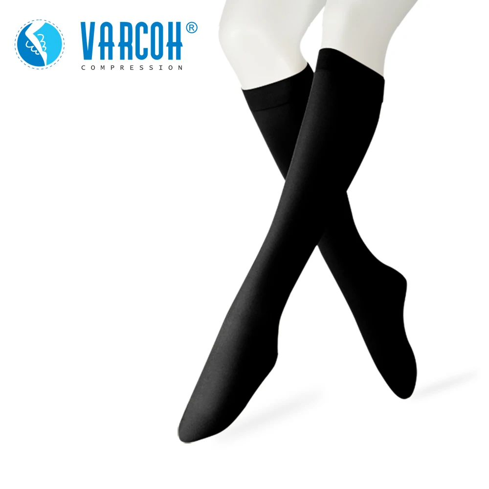 enfermera nylon negro dvt medias, rodilla altas medias, calcetines