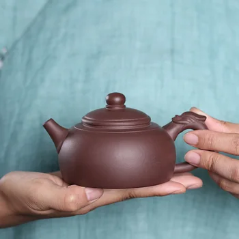 

Undressed ore purple clay teapot handmade kung fu kettle creative drinkware