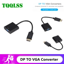 TQQLSS DisplayPort Display Port DP to VGA Adapter Cable Male to Female Converter for PC Computer Laptop HDTV Monitor Projector