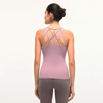 

Yoga Vest Female Beauty Strap Chest Pad Breathable Fitness Sleeveless Shirt Sports Tank Tops Fitness Women