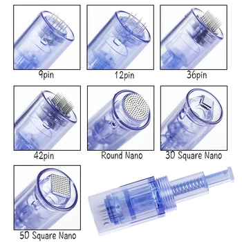 

20 PCS Electric Screw Blue Needles Cartridge 9/12/36/42/Nano/3D/5D Square Nano For Dr.pen MYM/N2/M5/M7 Auto Microneedle