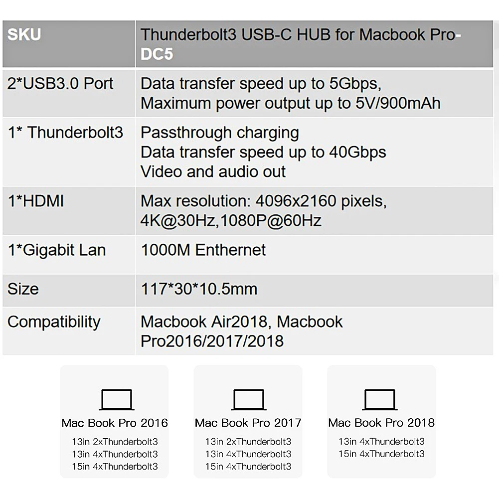 USB-C док-станция двойной type-C концентратор к HDMIRJ45 Gigabit Ethernet порт lightning 3 конвертер пять в одном