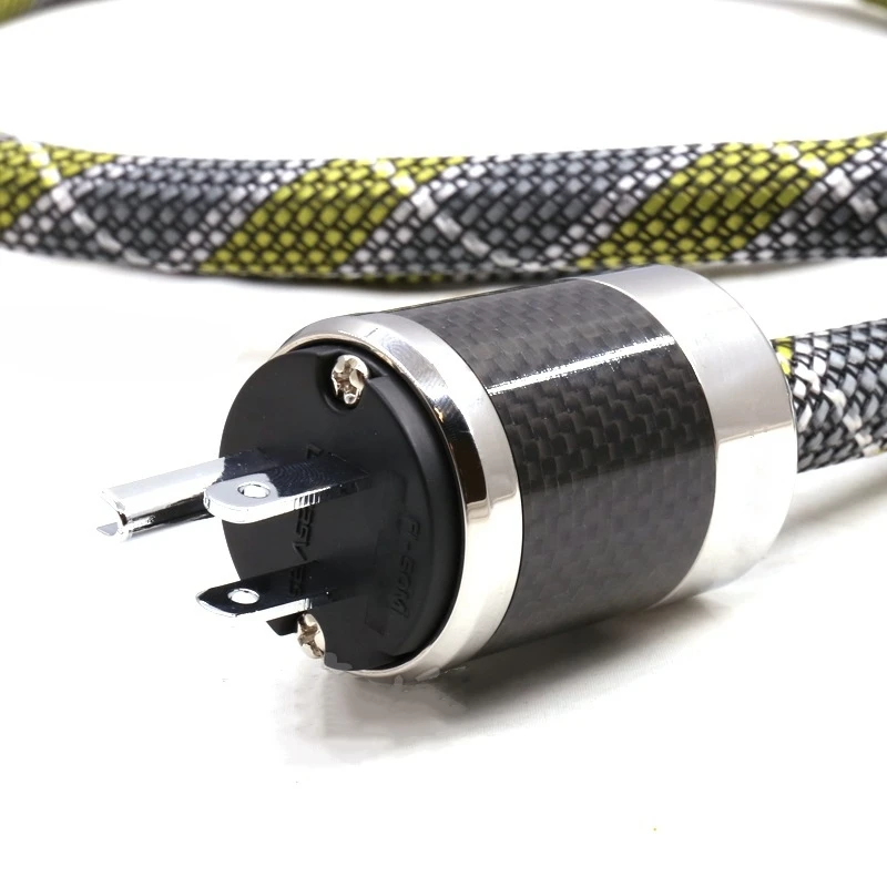 

Moonsaudio US Plug HiFi Speaker IEC Audio Power Cable Enthusiast CD Amplifier Carbon Fiber Plug