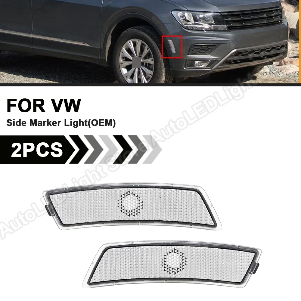 

2Pcs Side Marker Light Lamp OEM style For 2012 2013 2014 2015 2016 2017 2018 VW Volkswagen Beetle 2018 2019 2020 2021 Tiguan