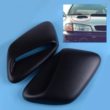 Beler черный Пластик 2 шт. передний капот вентиляционное отверстие индукции овальным подходит для Subaru, автомобильные аксессуары, брелок для автомобиля Subaru 1999 2000 2001 GC8 STI WRX 2.5RS