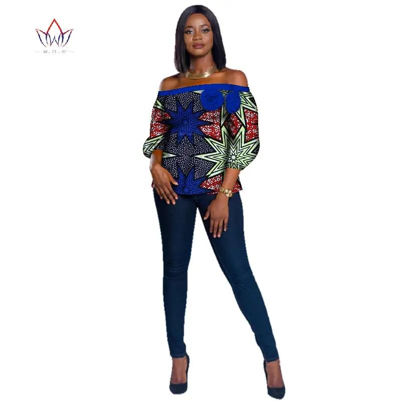 Осенняя африканская одежда женская новая дашикис 6xl африканская одежда женская традиционная африканская одежда хлопок топ размера плюс WY2506 - Цвет: 3