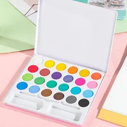 24/36 Color Solid Transparent Watercolor Set Student Watercolor Paint Set Painting Club Children's Pigment Powder Set Paints