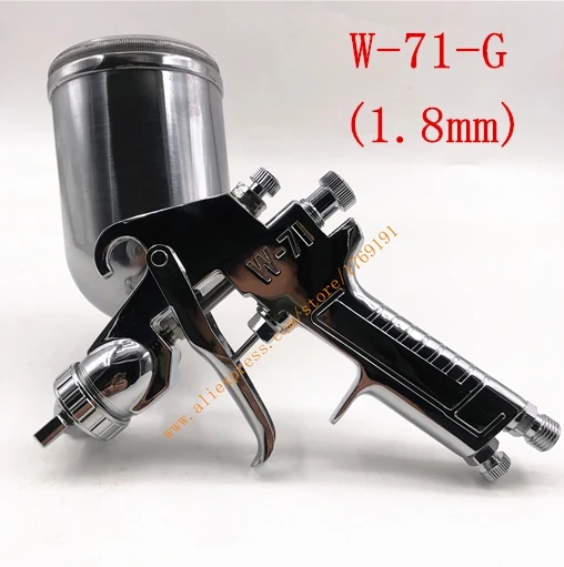 Gravity 1.8mm High-end pro W-71 пистолет-распылитель 1,0/1,3/1,5/1,8 мм прозрачный пальто лак воздуха Пистолет Краски регулировки 30 см ширина пистолет для распыления краски - Цвет: Gravity 1.8mm