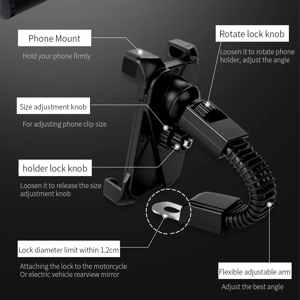 Essager Motorrad Telefon Halter Für iPhone Huawei Handy Stehen Lenker Clip Moto Halterung Unterstüt