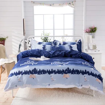

Bedding Set Bed Sheet Duvet Cover Pillowcase 4Pcs/set Soft Comfortable Home Textile Products