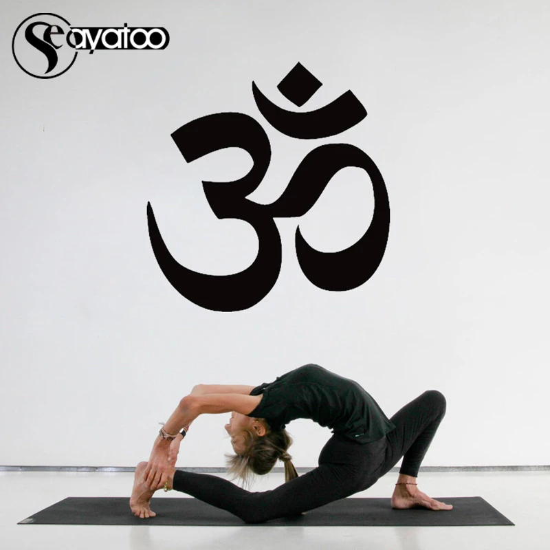 Yoga Logo Namaste Vinyl Wall Sticker Decal Mandala Ganesha Symbol Gym Art Stickers - AliExpress