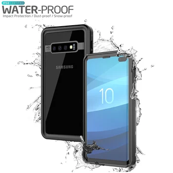 

For Samsung Galaxy S10 Plus IP68 Waterproof Phone Case 360 Degree Full Protection Dustproof Shockproof Protective Cover Coque