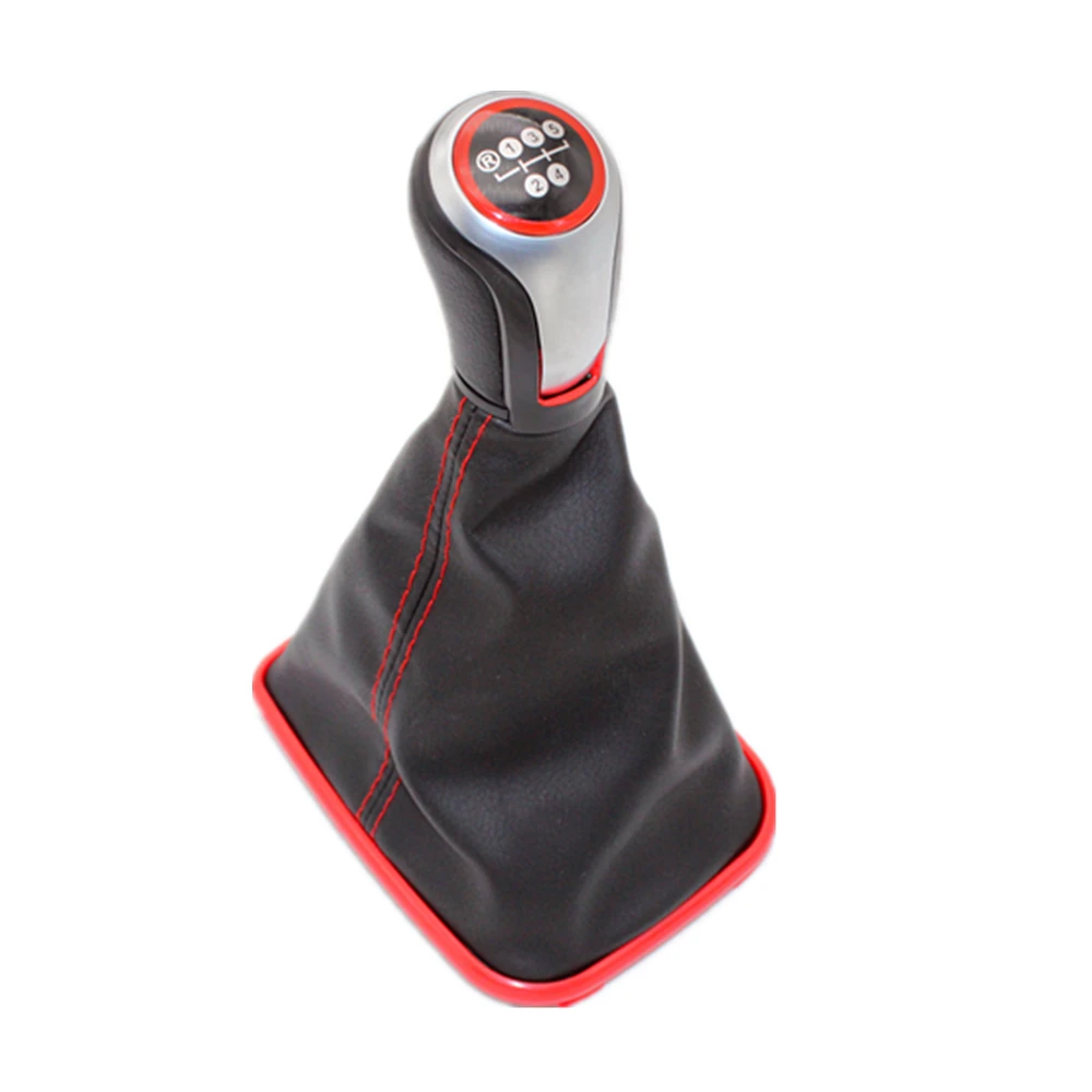 5 Speed 12mm Hole Car Gear Stick Shift Knob With Leather Boot For VW Golf 4 MK4 gti 1998 1999 2000 2001 2002 2003 2004 2005 2006 |