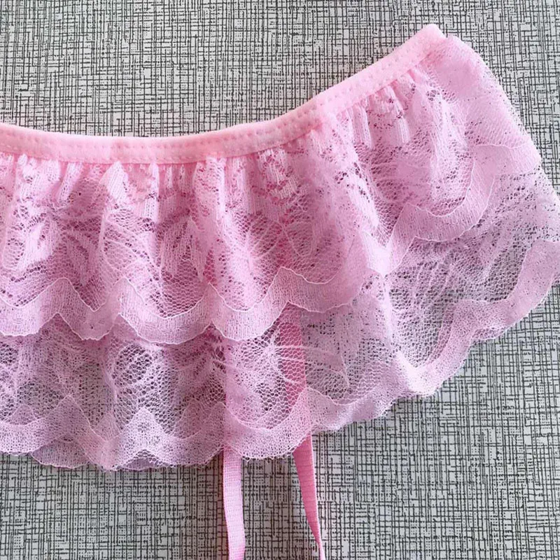pink Горячее предложение, Модные женские сексуальные двухслойные кружевные чулки до бедра+ пояс с подвязками, прозрачный кружевной цветочный длинный комплект - Цвет: pink
