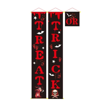 

Halloween Couplet Black-Ghost Festival Door Curtain Festive Decoration Accessories