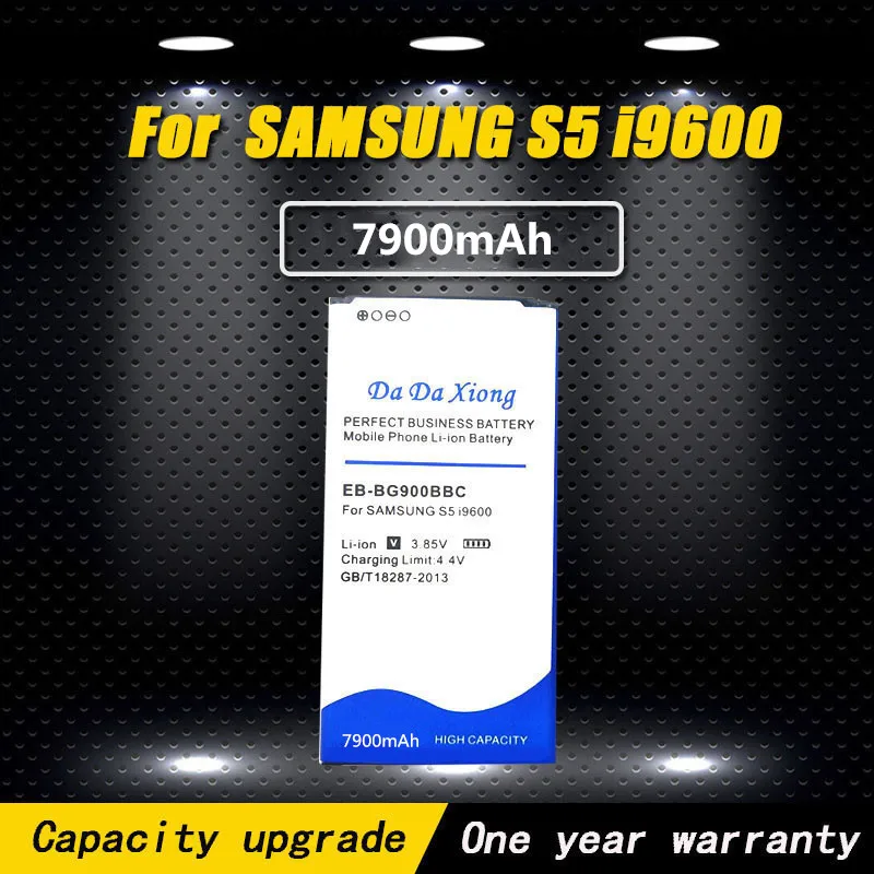 100% Оригинальный аккумулятор емкостью 7900 мАч для телефона Samsung S5 i9600 i9602 i9605 G900F G900T