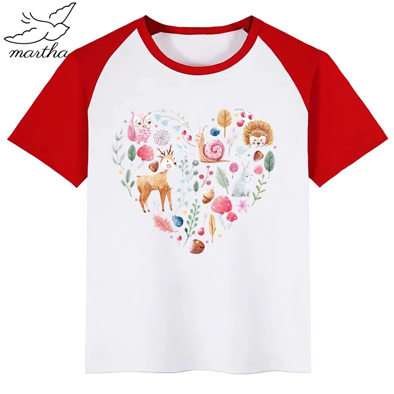 Футболка для маленьких девочек с изображением забавных животных и единорога