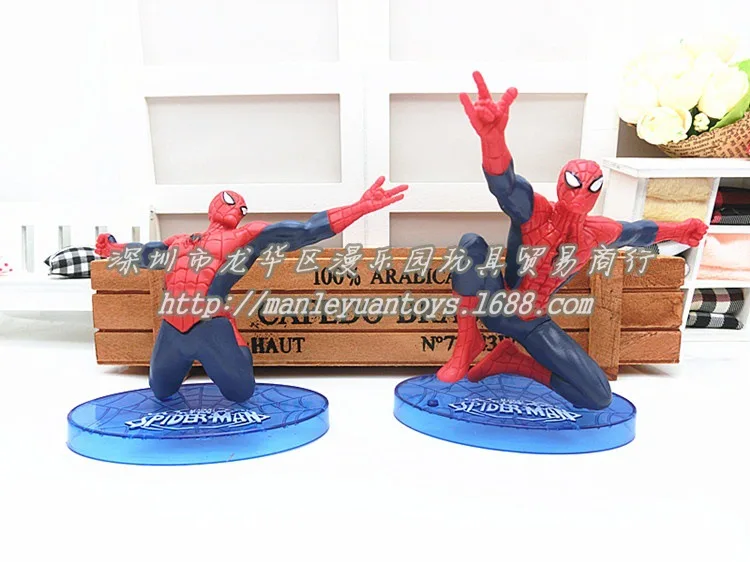 7-Amazing Spider-Man Фигурка Человека-паука кукла игрушка Гараж Набор кукла модель автомобиля Торт украшения и украшения