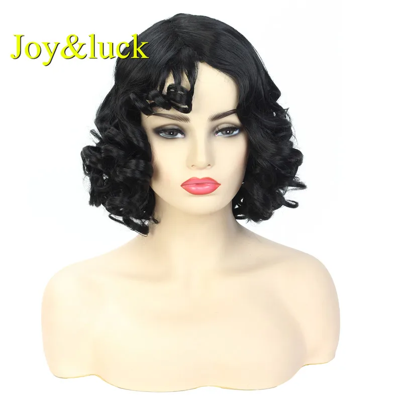 Модный короткий парик Joy & luck черные синтетические волосы парики для женщин