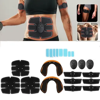 

18Pcs Abdominal Muscle Toner ABS Trainer Body Toning Belt Portable Unisex Wireless Muscle Exercise for Abdomen