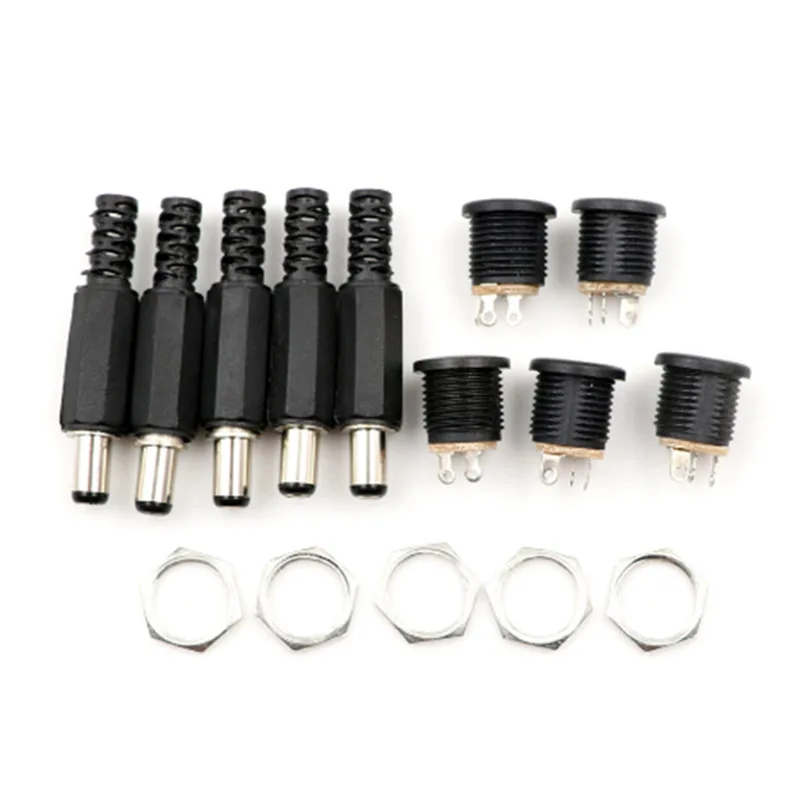 10 stücke 12V 3a Kunststoff-Stecker Buchsen halterung Buchse DC-Stroma schluss Strom versorgung 5.5*2,1mm