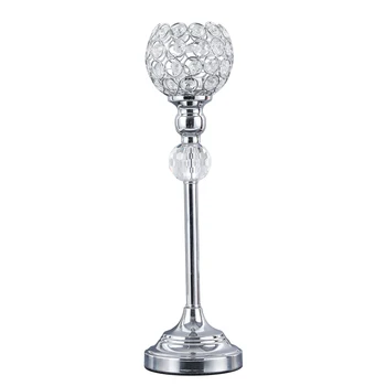 

European Crystal Diamond Metal Tea light Candle Holder For Coffee Dining Table Wedding Christmas Halloween Home Decor ZXT033