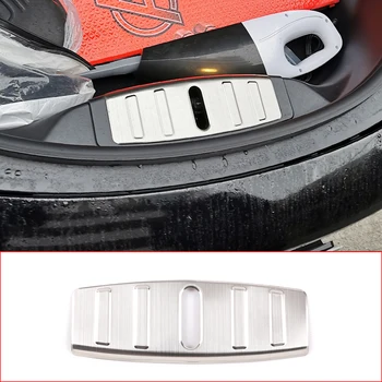 

Car Interior Stainless Steel Front Trunk Cover Lock Protection Plate Cover Trim Accessories For Tesla Model 3 2016-2019