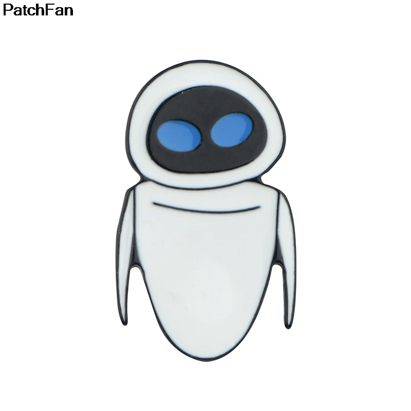 Patchfan эмаль на булавке робот Еву из цинкового insignia para рюкзак Одежда металлическая медаль за мешок рубашку значки Броши украсить A2457