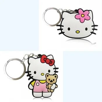 

1pcs Kitty Cat Pvc Keychain Cute Key Ring lovely Cartoon Figure Key Holder Gifts for Children Anime Key Chains Fashion Jewelry