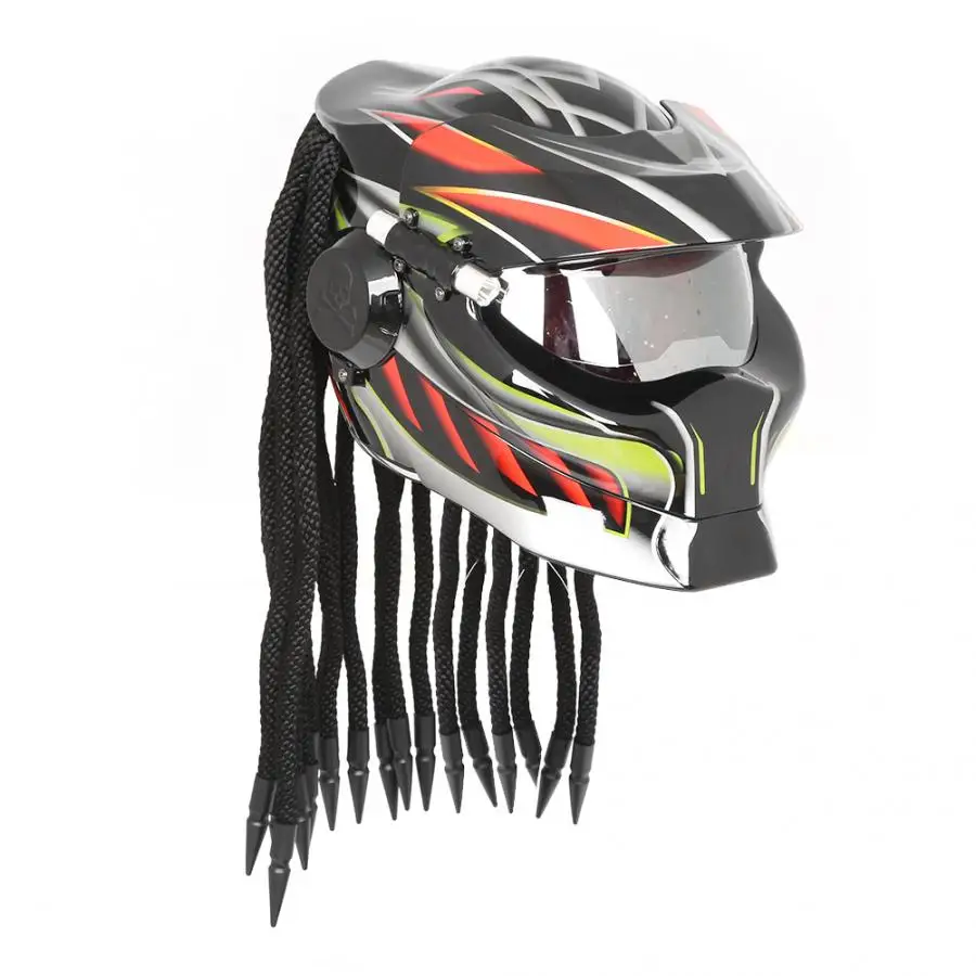 Men Women Vintage Full Face Motorcycle Safety Dreadlocks Helmet Universal Protective Hat motorcycle helmet motocross helmet