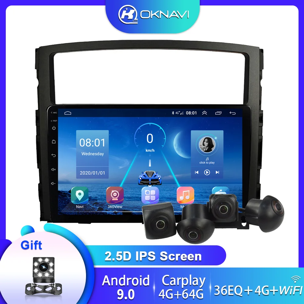 

For Mitsubishi PAJERO 4 Car Radio Android Auto Autoradio GPS Navigation Multimedia DVD Player Carplay 360 Camera Car Bird View