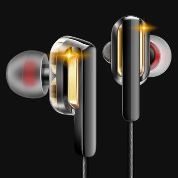 

CK3 In-ear HIFI Hanging Ear Quad Core Dual Dynamic Coil Speaker Subwoofer Universal Wire Control