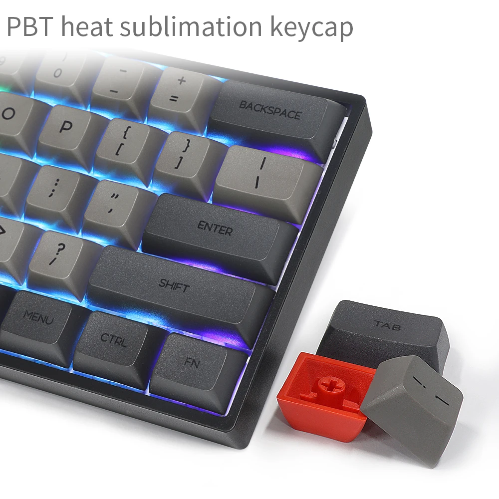 US $65.00 SK61 Gateron Optical red brown Black Blue switch hot swappable Mechanical Keyboard rgb switch rgb led type c  XDA Keycaps