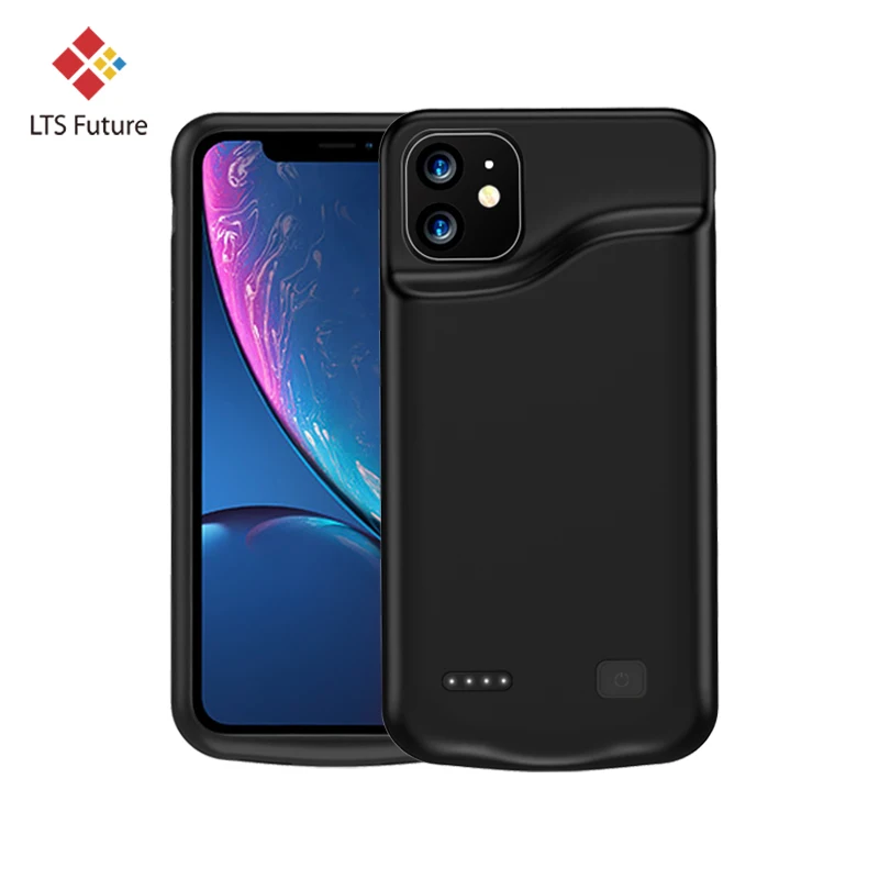 Чехол для внешнего зарядного устройства для iPhone 11 11Pro Max, 6000 мАч, портативный внешний аккумулятор, чехол для аккумулятора для iPhone - Цвет: Black for iPh 11