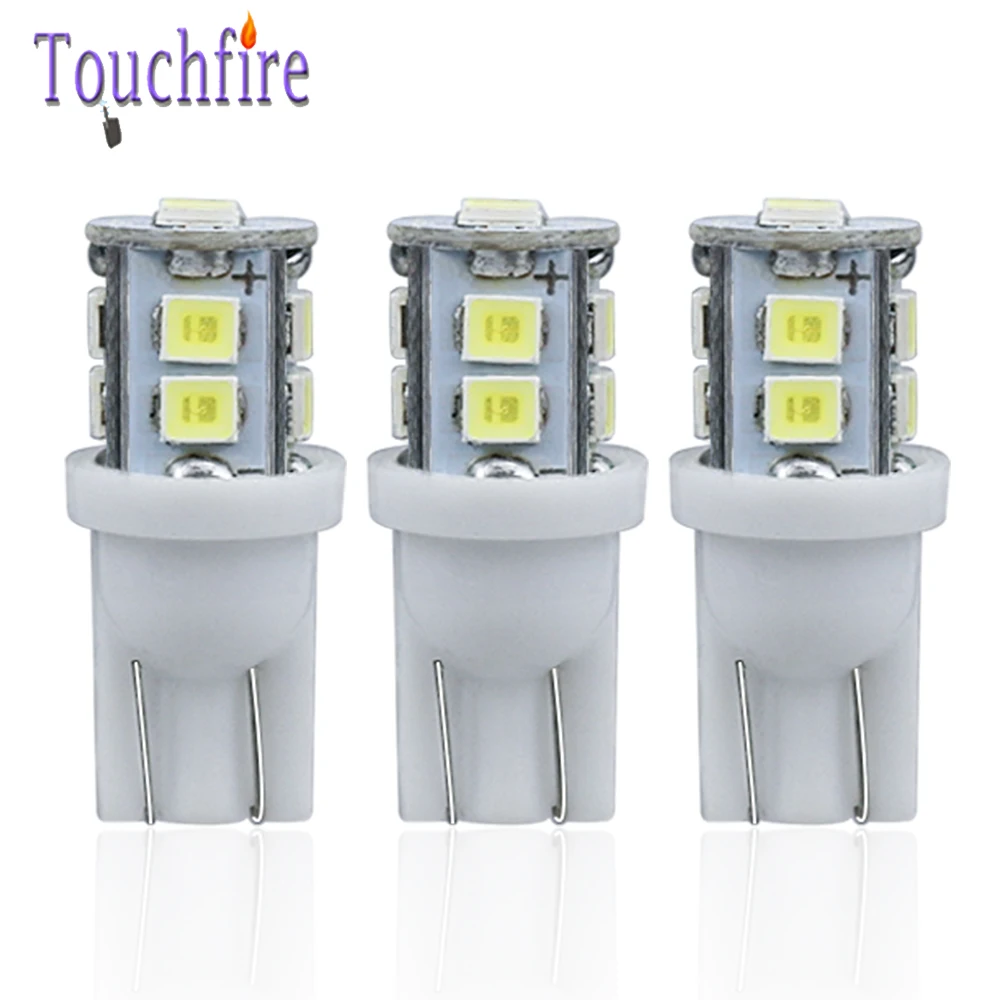 500 шт. T10 194 168 W5W 2835SMD-10 светодиодный Автомобильный светодиодный лампы авто Интерьер светильник чтения парковка купол сигнала бортовой светильник белый 12В оптом