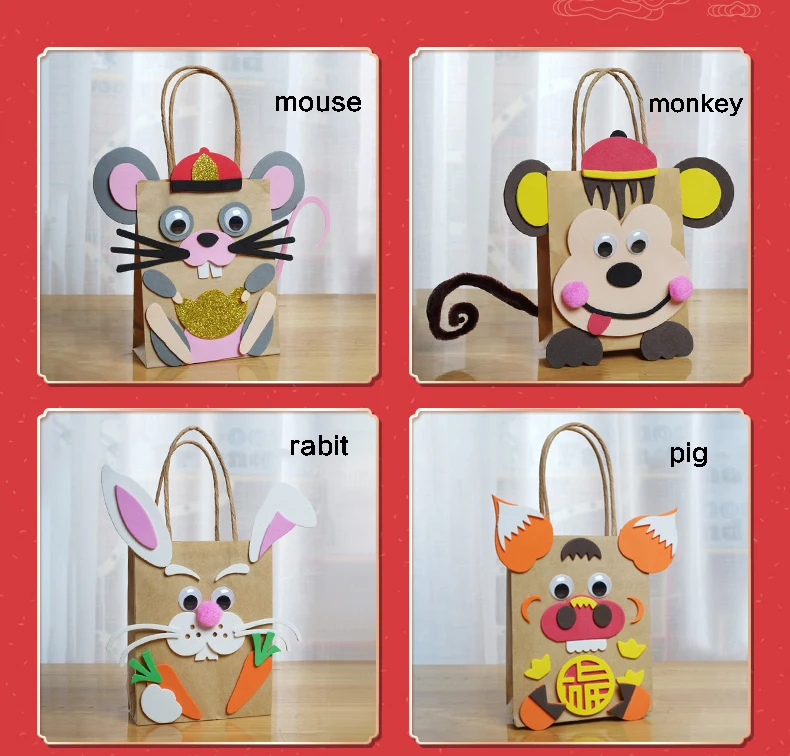 Антистрессовые Пазлы животные SewingToy для детей Сделай Сам экологичный граффити мешок детский сад ручная роспись материалы Рождество
