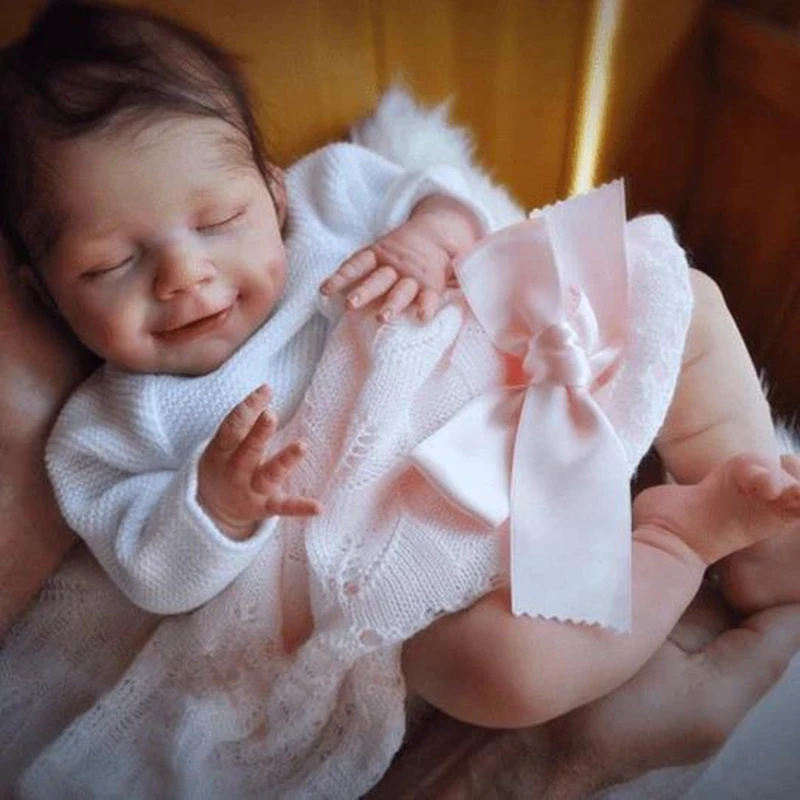 17 дюймов реалистичные reborn baby doll девушка сопровождать играть девочка игрушка