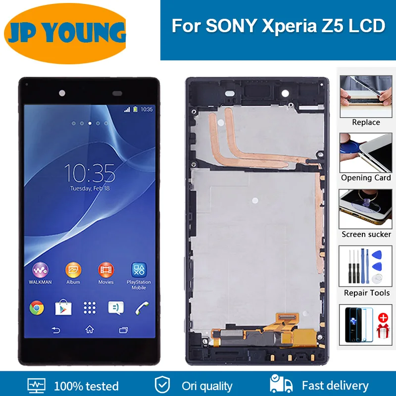 5 2 &quotОригинальный ЖК-экран для SONY Xperia Z5 дисплей E6603 E6633 E6653 E6683 ЖК-сенсорный экран с