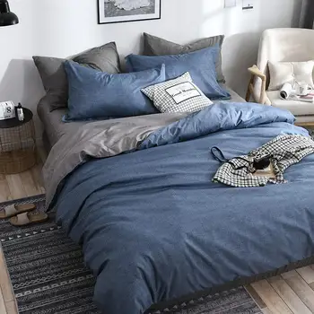 

32 bedding set duvet cover sets quilt covers pillowcases Solid color European size king queen blue pink green