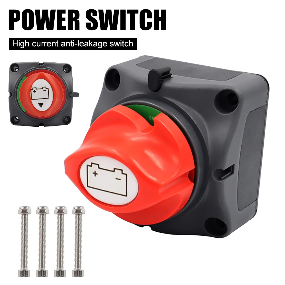 

275A-455A Car Battery Power Cut-Off Switch 12V-48V Disconnector ON/OFF 2 Position Isolator for Marine Boat Vehicles RV ATV UTV