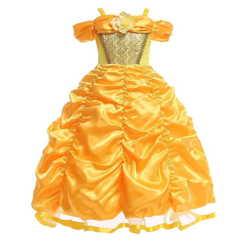 Платья для девочек «Красавица и Чудовище Белль»; платье принцессы; маскарадные костюмы; платье «Дисней Белль»; одежда для свадебной вечеринки и дня рождения